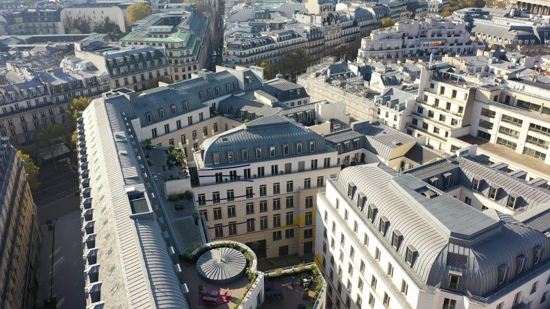 Paris - immeuble Édouard VII vu du ciel